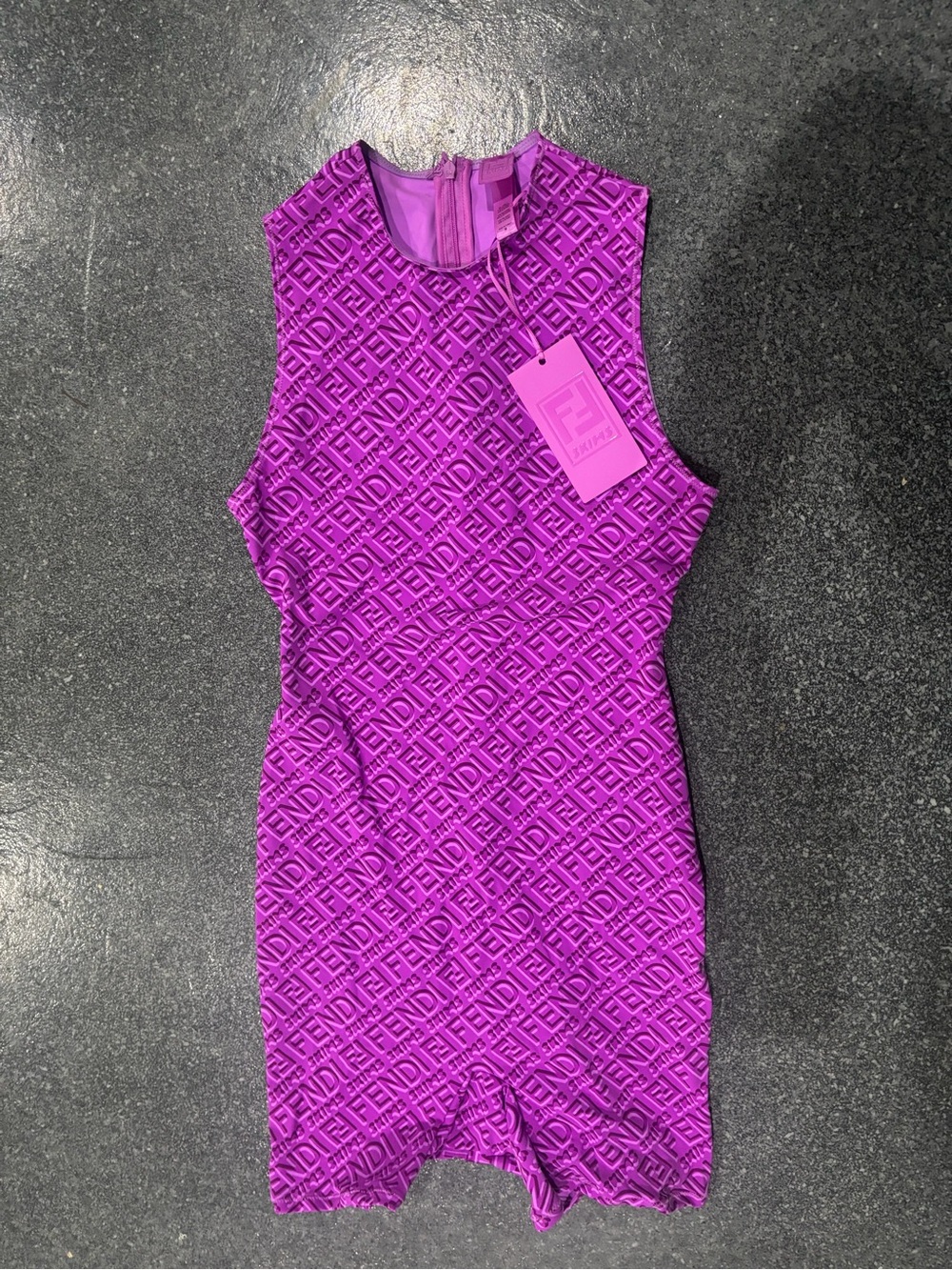 Fendi x Skims Womens Magenta Embossed Logo One-Piece